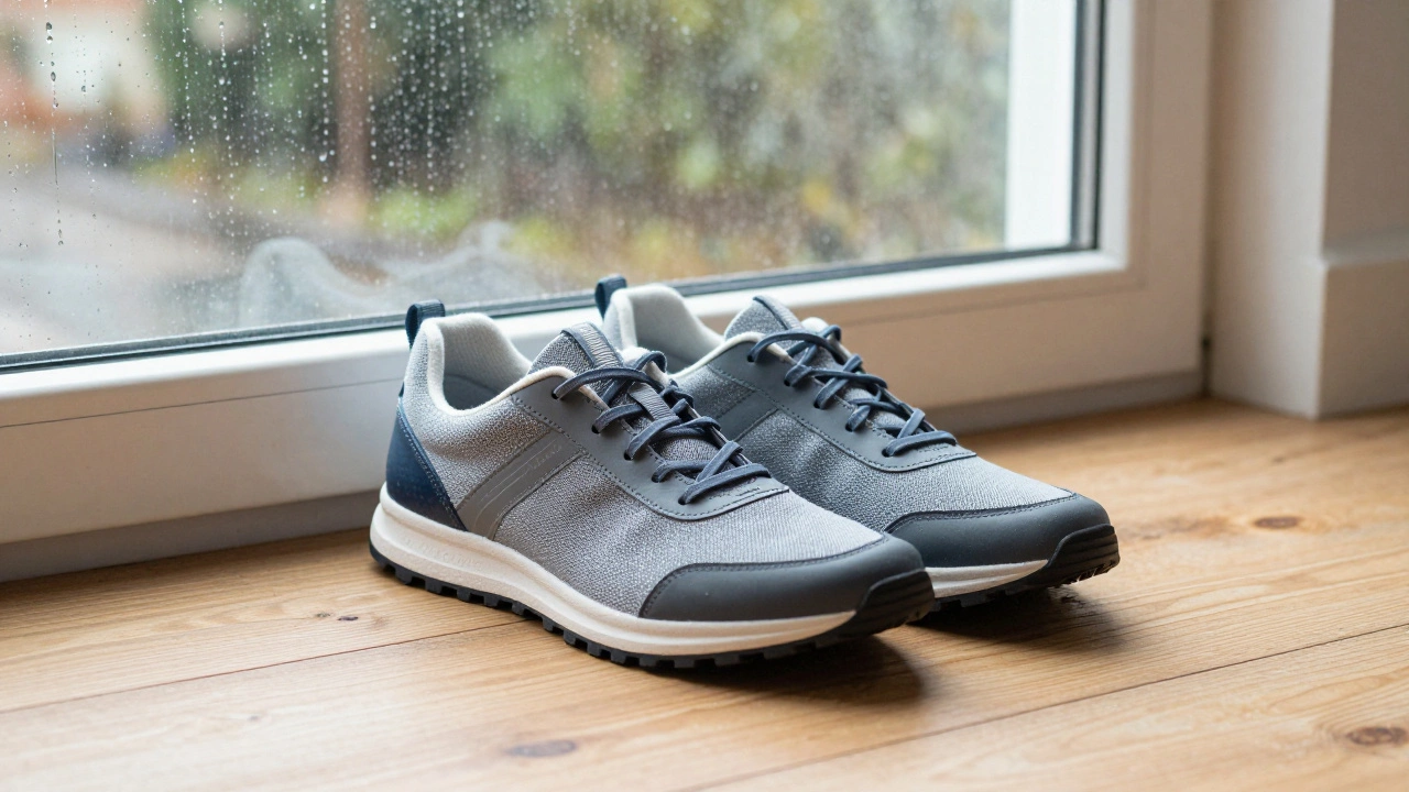 Stylish waterproof sneakers ready for dry, comfortable Irish walking